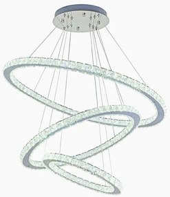 Lustră LED dimabilă pe cablu LED/210W/230V 3000-6500K argintiu + telecomandă