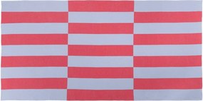 Prosop de plajă roșu/albastru deschis din bumbac 100x160 cm Su – noo.ma