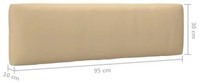 Canapea coltar de gradina din paleti, alb, lemn de pin tratat Bej, Canapea coltar, Alb, 1
