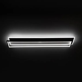 Brilagi - Plafonieră LED dimabilă OUTLINE LED/90W/230V 18x100 cm alb/negru +telecomandă