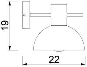 Lampă de perete ESTATE MINI 1xE27/15W/230V albastru