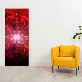 Fototapet pentru ușă - Abstract roșu (95x205cm)