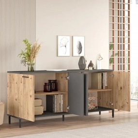 Set Mobilier pentru Sufragerie, RL6-AA, Antracit / Atlantic Pine