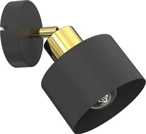 Aplica de perete tip spot PARKLA 1xE27/15W/230V negru/auriu