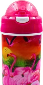 Sticlă apă pentru copii model flamingo 500ml