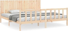 vidaXL Cadru de pat fără saltea, 200x200 cm, lemn masiv pin