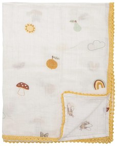 Pătură pentru copii albă 80x100 cm Agnes – Bloomingville Mini