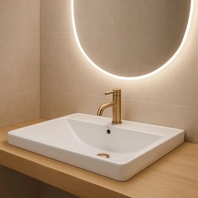 Lavoar incastrat Alisha alb L61 cm