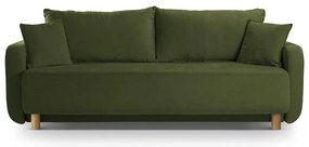 Canapea verde extensibilă, cu spațiu de depozitare 231 cm Elen – Micadoni