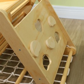 AIYAPLAY Cadru de cățărat interior, triunghi de cățărat 7 în 1 cu tobogan, arc de cățărat, multicolor | Aosom Romania