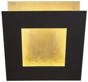 Aplica de perete LED design ambiental DALIA 40x40cm, negru/ auriu