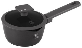 Oală pentru sos cu capac 16 cm, 1.2L – Berlinger Haus Anthracite Collection BH 8118, cu strat titan și design modern