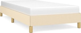 vidaXL Cadru de pat fără saltea cremă 90x190 cm țesătură