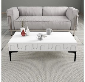 Set mobilier living Lyantela (alb + negru). 1107134