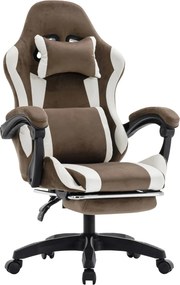Scaun de birou/gaming, maro/alb, HOSPO