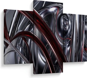 Tabloul cu abstracție în gri (90x60 cm)