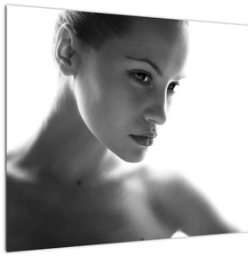 Tablou - Portretul femeii, alb- negru (90x60 cm)