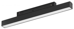 Set un metru sina magnetica monofazata cu iluminat inclus Alfa 52M1031BK negru, 3000K