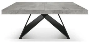 Masa Carole extensibila, picior Mdf - GRI CIMENT - 180 cm / 90 cm / 77 cm