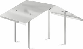 vidaXL Hood pentru coș de fum Argintiu 60 x 60 x 38 cm Oţel inoxidabil