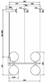 Lustra suspendata design circular RING alama