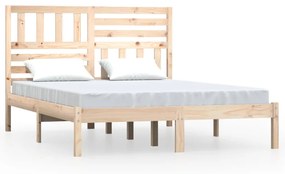 3101003 vidaXL Cadru de pat, 140x190 cm, lemn masiv de pin