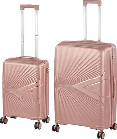TraveLux Endure III set valiză rulantă aur roz