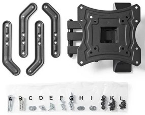 Nedis TVWM1530BK − Full Motion Suport de perete pentru TV 23-55/3 puncte pivot