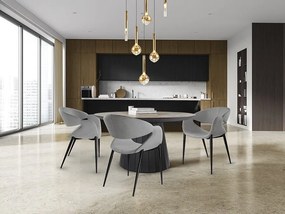 Scaun dining design elegant Giro gri