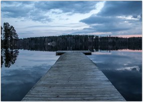 Tablou - Ponton de lemn, lac (70x50 cm)