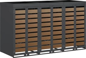 vidaXL Depozitare pentru 3 pubele Wheelie 340 x 77.5 x 115.5 cm Oțel