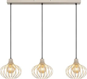 Globo 33370319 - Lustră suspendată pe cablu MATEO 3xE27/40W/230V bej