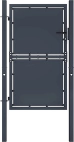 vidaXL Poartă de grădină din oțel 100x175 cm antracit
