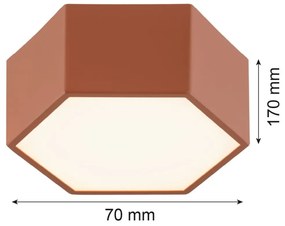 Plafoniera, Spot aplicat LED LIBERO teracota