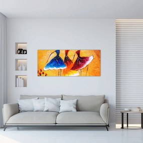 Tablou - Pictură în ulei, balerina (120x50 cm)