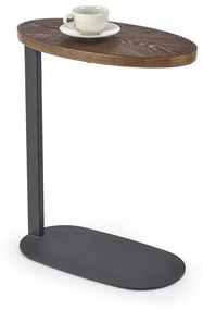 Masuta de cafea Delphi nuc/negru - H58 cm