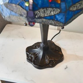 Endon 64089 - Lampă de masă Tiffany DRAGONFLY, 2xE27/60W/230V, Ø 41 cm