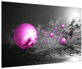 Tabloul bilelor roz (90x60 cm)