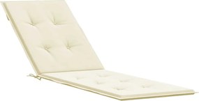 vidaXL Pernă de șezlong, crem, (75+105) x 50 x 4 cm