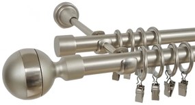 Galerie dubla james 19/19 mm crom mat (Alege marime: 360 cm)