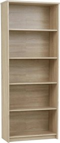 Biblioteca JOHAN 2 NEW 04, stejar sonoma, PAL melaminat, 73x34x186 cm