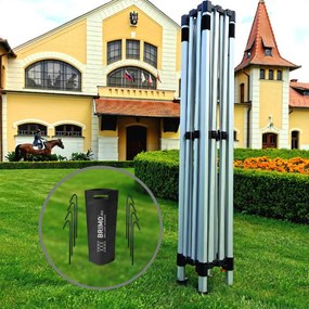 Cort pliabil 3x4,5m - cu 3 pereți - Alb