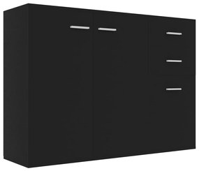 Servanta, negru, 105x30x75 cm, PAL 1, Negru