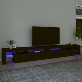 Comoda TV cu lumini LED, negru, 290x36,5x40 cm 1, Negru, 290 x 36.5 x 40 cm