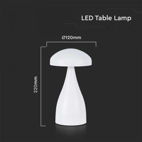Lampă de birou LED reglabilă, reîncărcabilă, 1W, 5V, 3000-6000K, 1800 mAh, albă