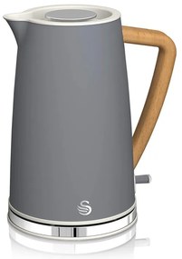 Resigilat: Cana electrica Swan SK14610GRYN, 3000W, 1.7L, Otel inoxidabil, Filtru lavabil, Gri