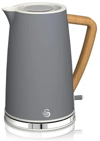 Resigilat: Cana electrica Swan SK14610GRYN, 3000W, 1.7L, Otel inoxidabil, Filtru lavabil, Gri