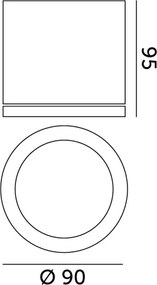 Spot de exterior 1xGU10/35W/230V IP54 rotund pătrat
