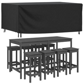 364814 vidaXL Husă mobilier de grădină negru 225x143x90 cm impermeabilă 420D