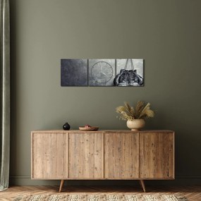 Tablou - Mănuși de box (cu ceas) (90x30 cm)